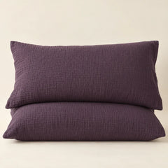 The Cherish Company — Pair of Standard Muslin Pillowcases in Purple