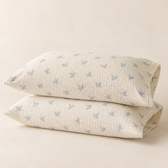 The Cherish Company — Pair of Standard Muslin Pillowcases in The Dove Print