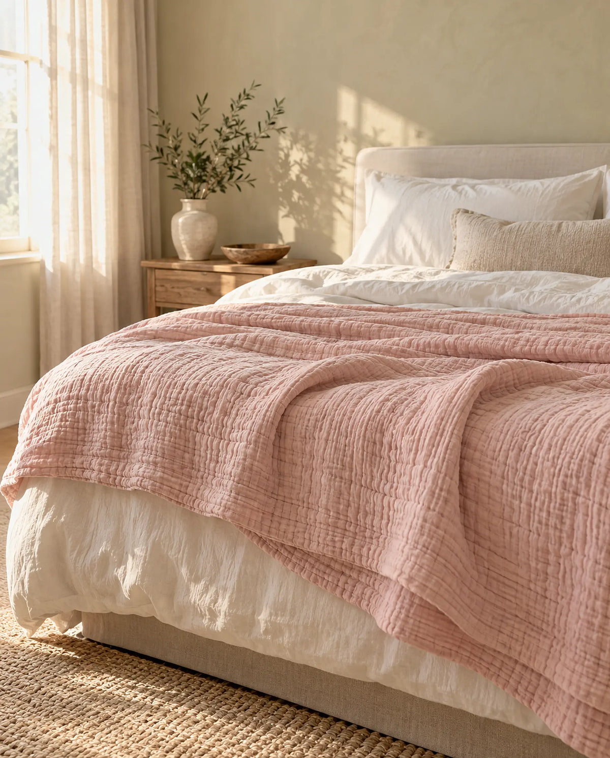 The Cherish Company — AltiCoddle™ Premium Extra-Thick Muslin Blanket in Pink