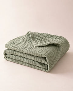The Cherish Company — AltiCoddle™ Premium Extra-Thick Muslin Blanket in Green