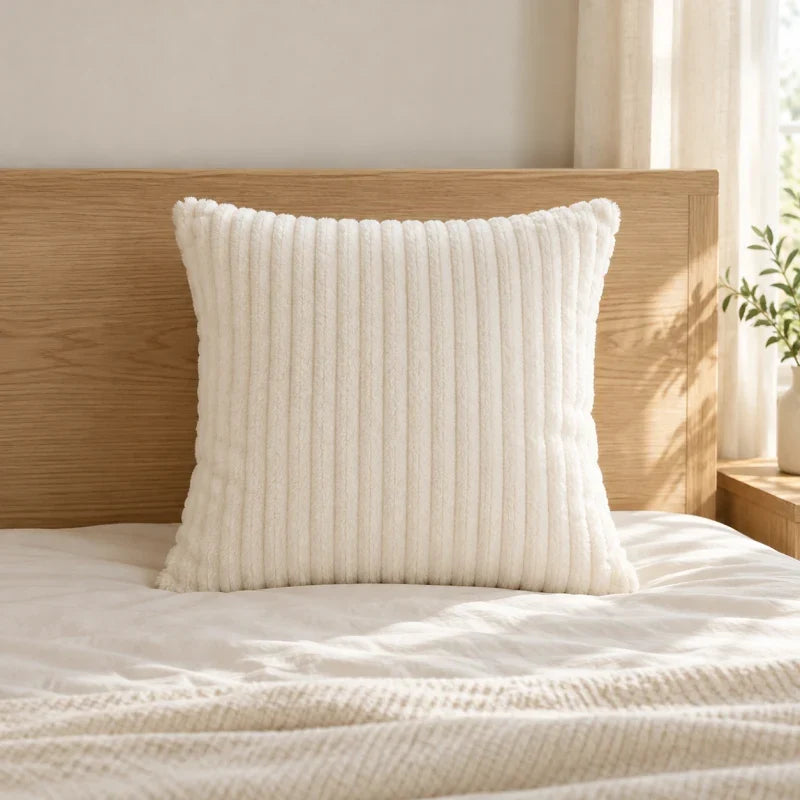 The Cherish Company — Single Square Fleece Pillowcase in White
