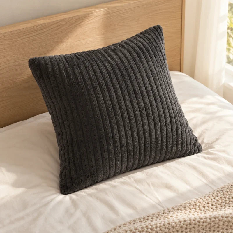 The Cherish Company — Single Square Fleece Pillowcase in Dark Grey