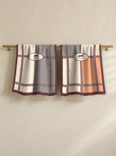 The Cherish Company — Bold Geometric Cotton Scarf in Beige Red
