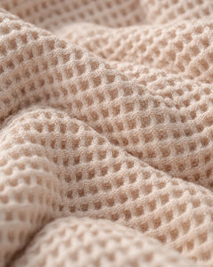 The Cherish Company — LumiBliss™ Cotton Waffle Weave Blanket in Beige