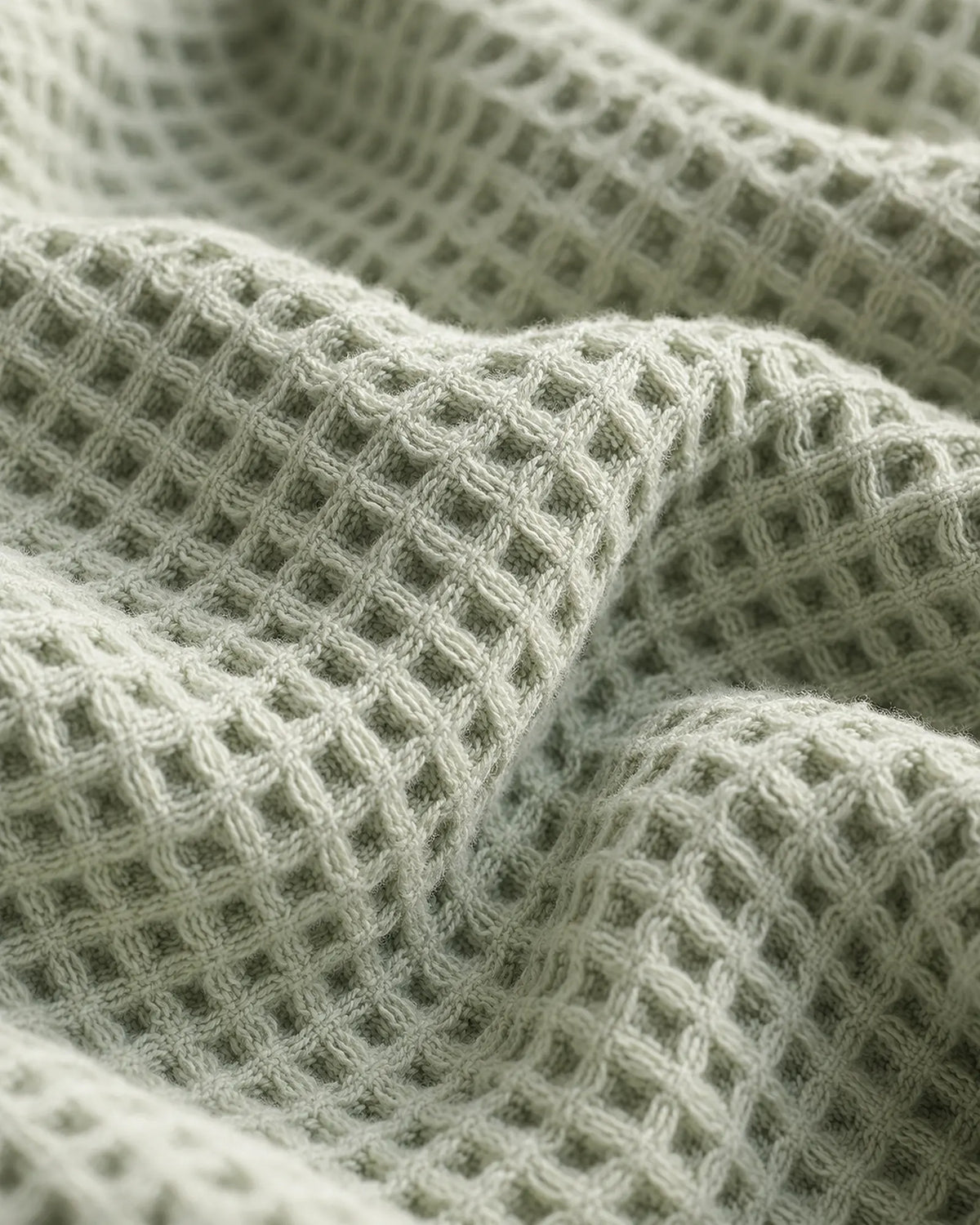 The Cherish Company — LumiBliss™ Cotton Waffle Weave Blanket in Light Green