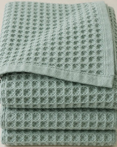 The Cherish Company — LumiBliss™ Cotton Waffle Weave Blanket in Light Green