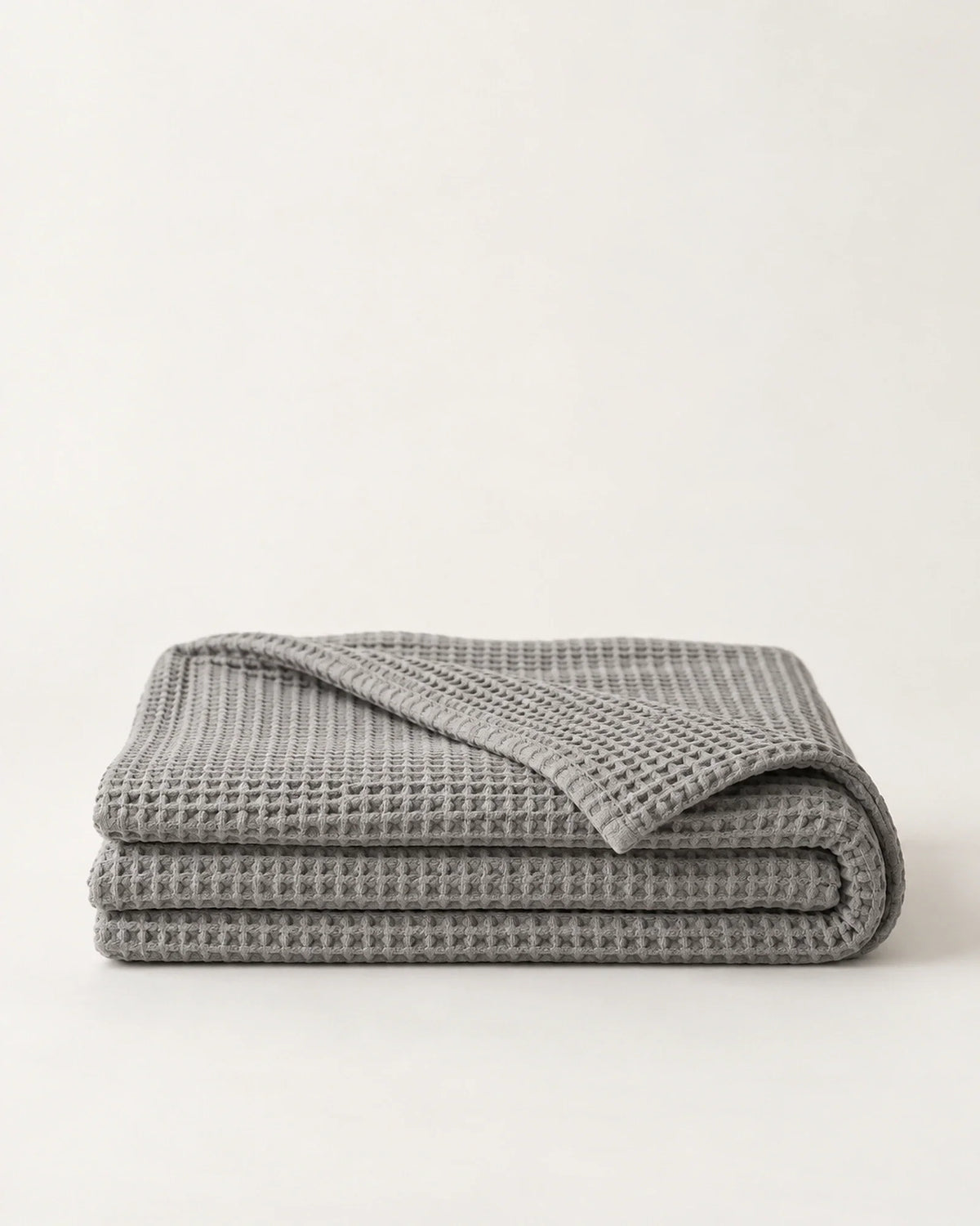 The Cherish Company — LumiBliss™ Cotton Waffle Weave Blanket in Grey
