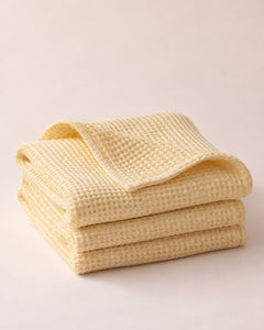 The Cherish Company — LumiBliss™ Cotton Waffle Weave Blanket in Yellow